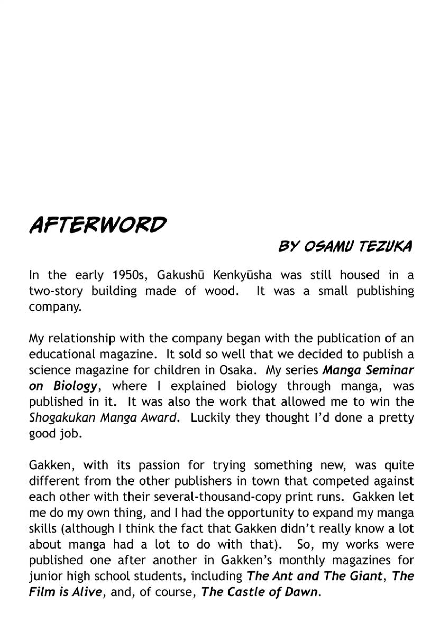 Yoake Shiro Chapter 6.2-1 page 1 - Chapter 6.2: Afterword