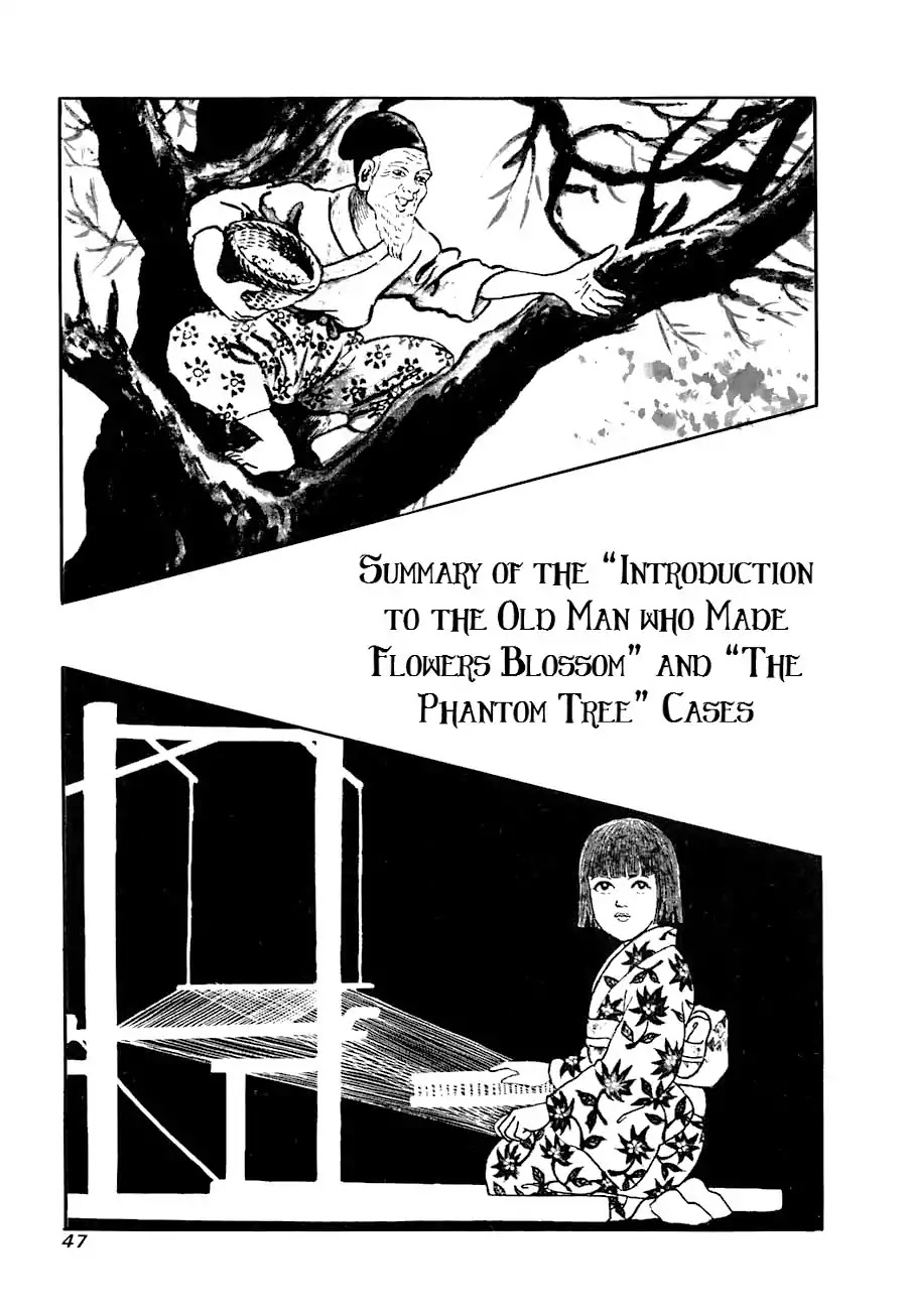 Yokai Hunter - Advent of the Heavenly Grandson Chapter 1.0-5 page 1 - Vol.1 Summary of the "Introduction to the Old Man who Made Trees Blossom" and "The Phantom Tree" Cases
