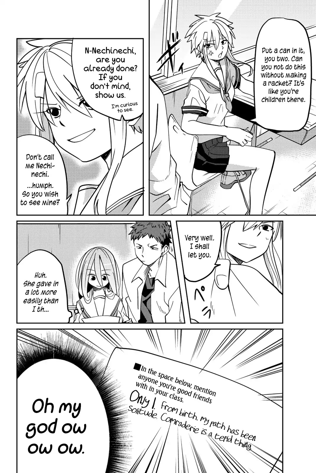 Yoko-san, Sugari Yoru Chapter 13 page 4 - Chapter 13: The Great School Life Survey!