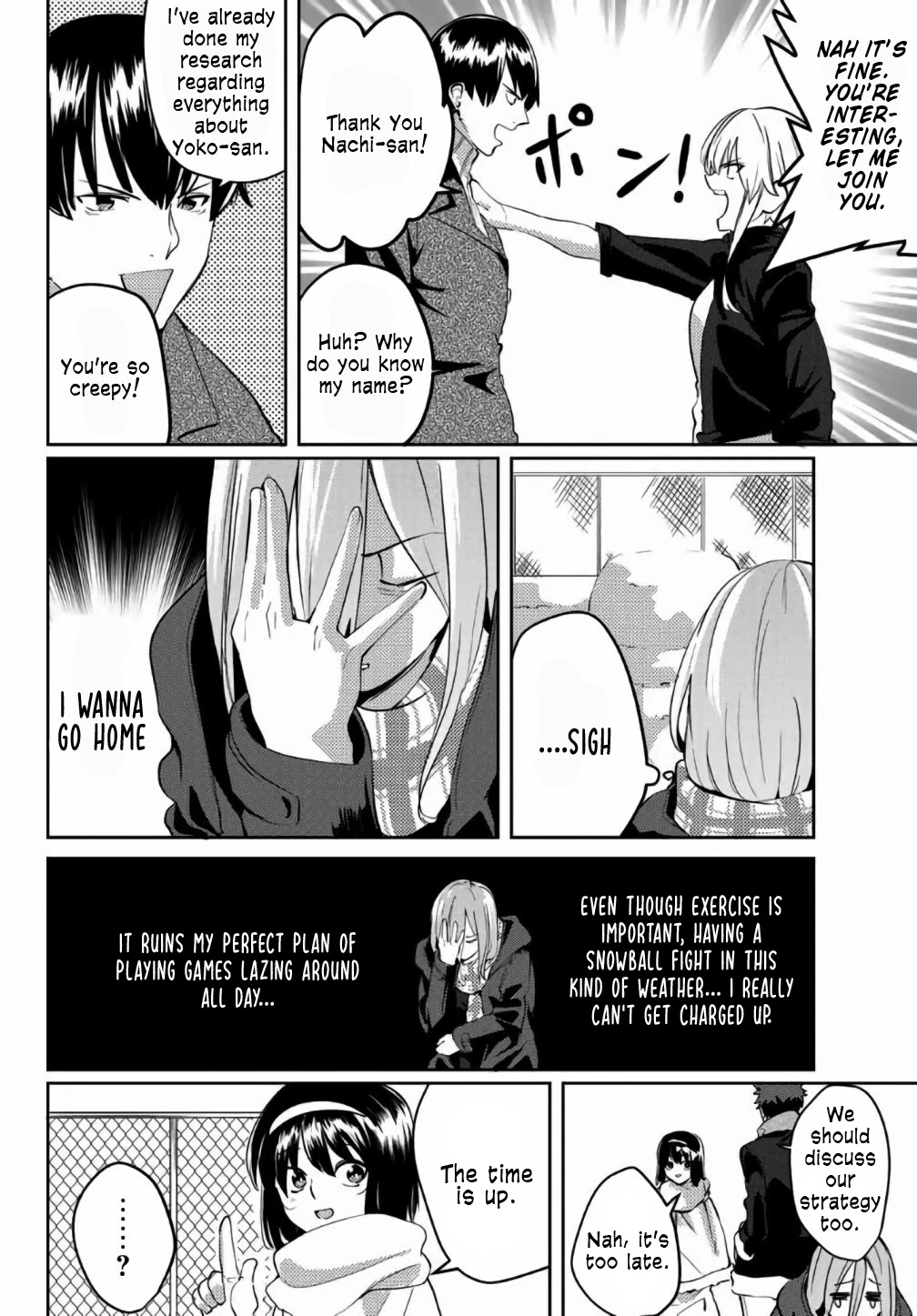 Yoko-san, Sugari Yoru Chapter 26 page 6 - Chapter 26: A Snowball Fight Showdown