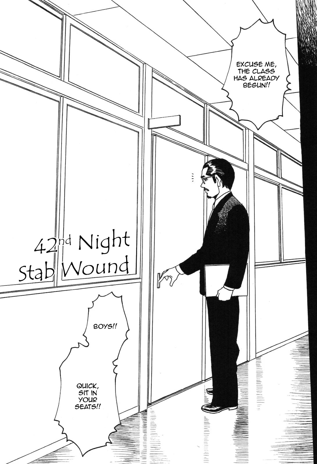 Yomawari Sensei Chapter 42 page 1 - Chapter 42: Stab Wound