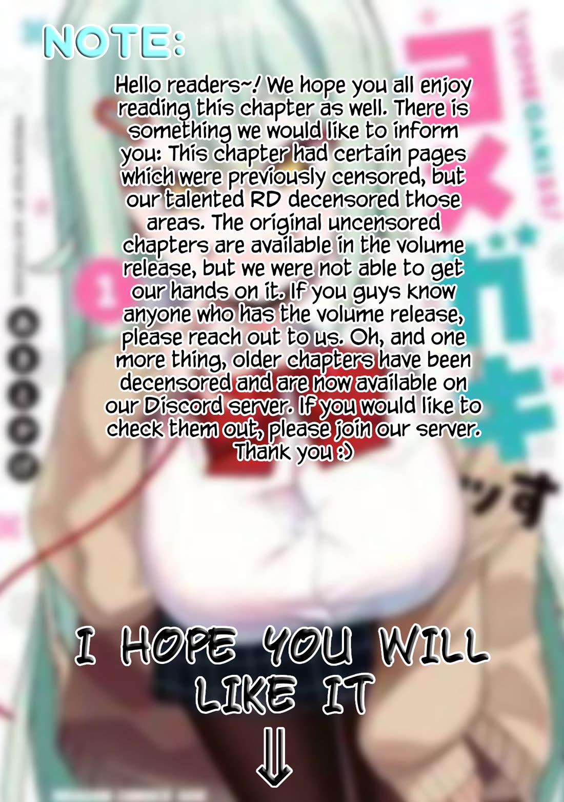 Yomega Kiss Chapter 9 page 1 - Chapter 9