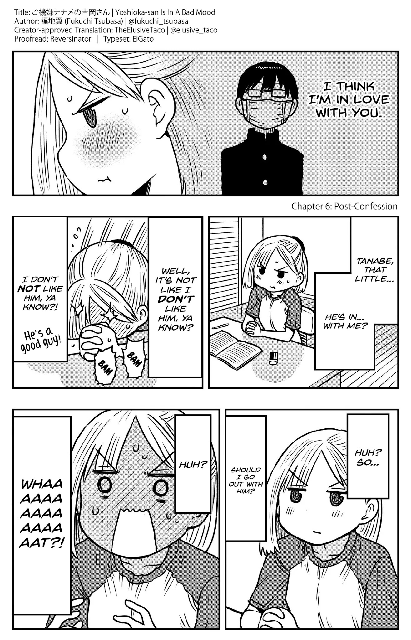 Yoshioka-san Is In A Bad Mood Chapter 6 page 1 - Chapter 6: Post-Confession