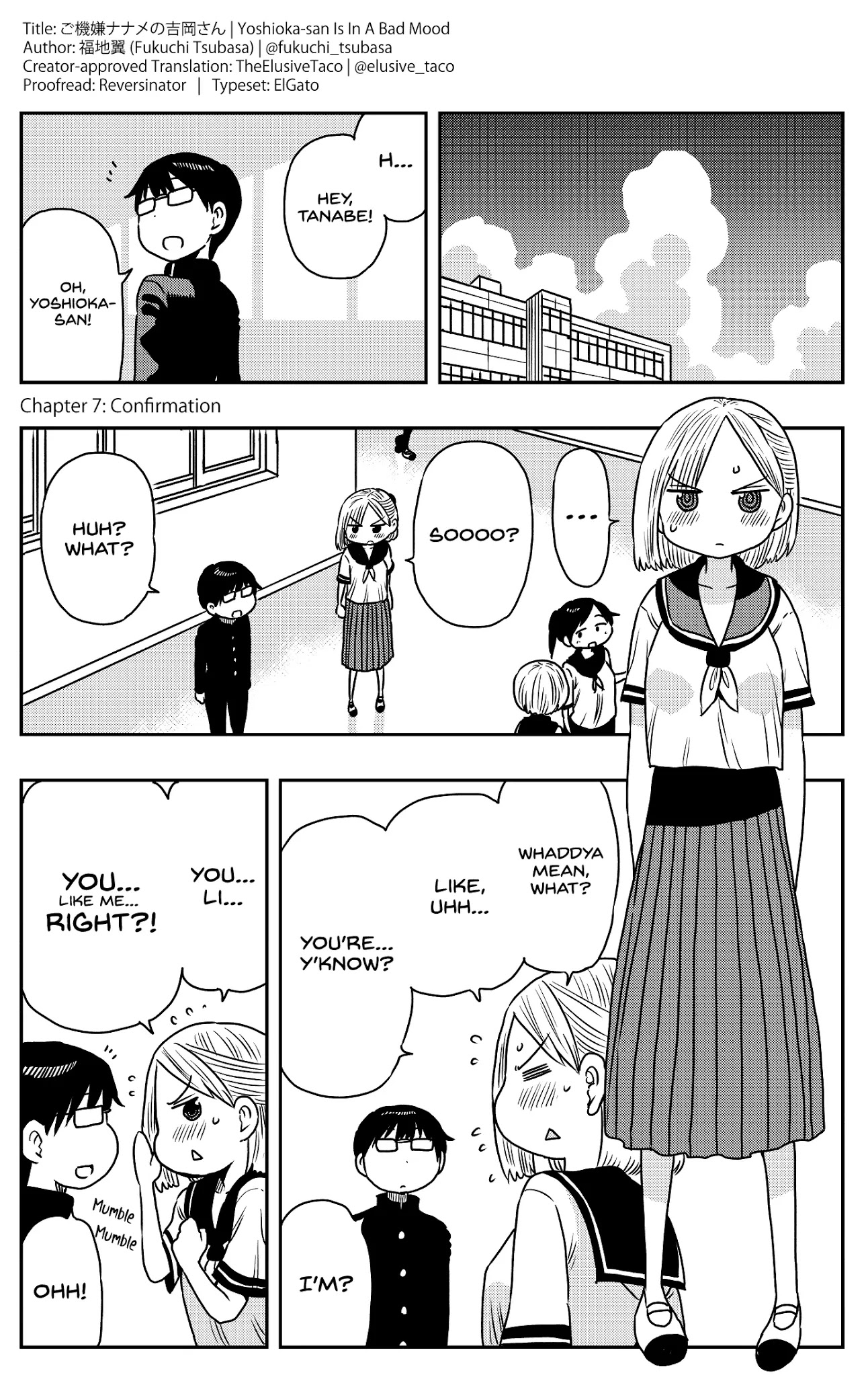 Yoshioka-san Is In A Bad Mood Chapter 7 page 1 - Chapter 7: Confirmation