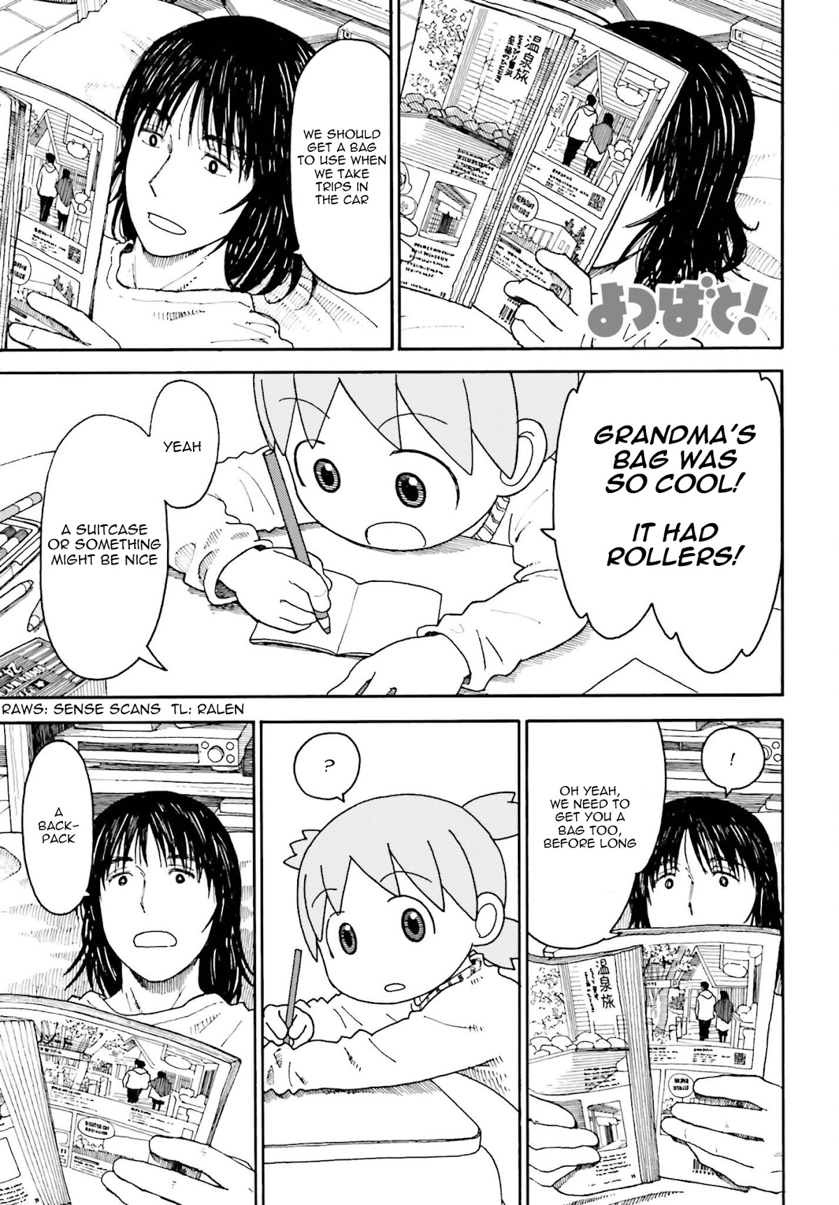 Yotsubato! Chapter 107 page 1 - Chapter 107: Yotsuba & Backpacks (part 1)
