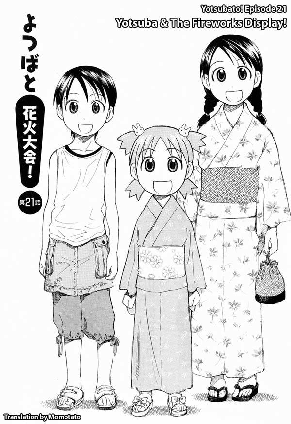 Yotsubato! Chapter 21 page 1 - Chapter 21: Yotsuba & the Fireworks Display!