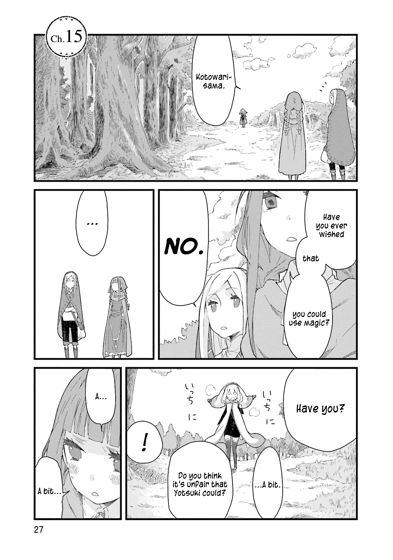 Yotsukoto Chapter 15 page 1 - Chapter 15