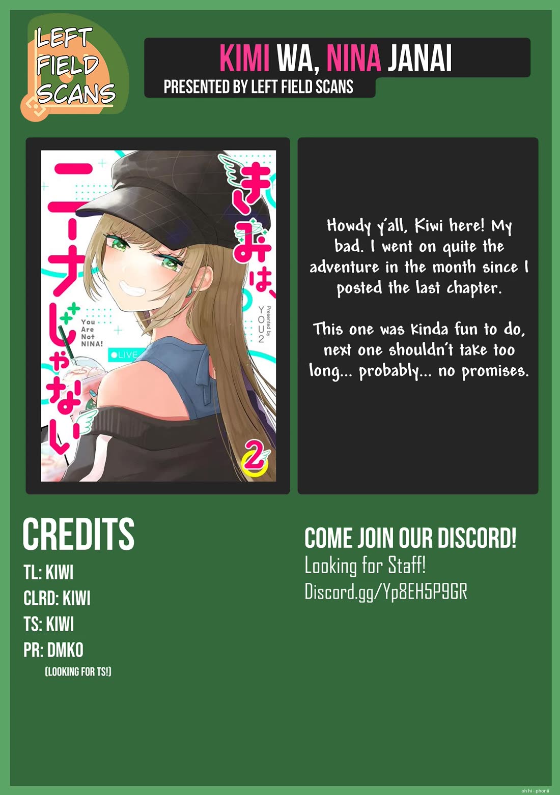 You Are Not NINA! Chapter 26 page 19 - Chapter 26: That’s why I thought maybe one day...