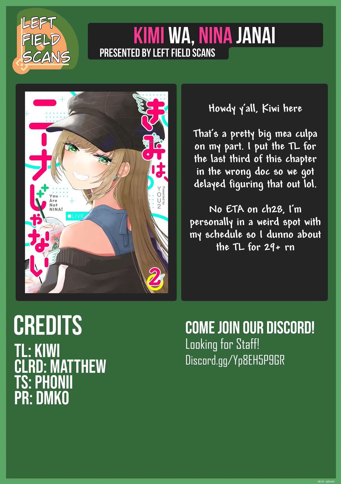 You Are Not NINA! Chapter 27 page 19 - Chapter 27: "Nina"