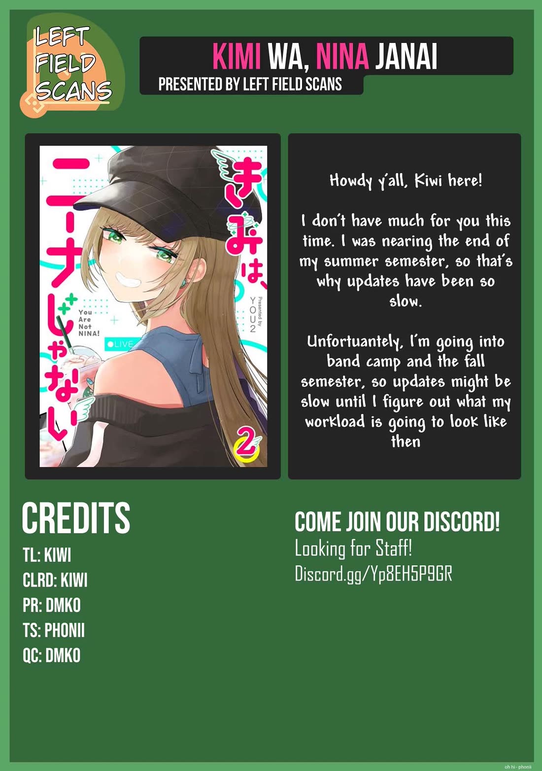 You Are Not NINA! Chapter 28 page 13 - Chapter 28: I’ll tell you when I get back