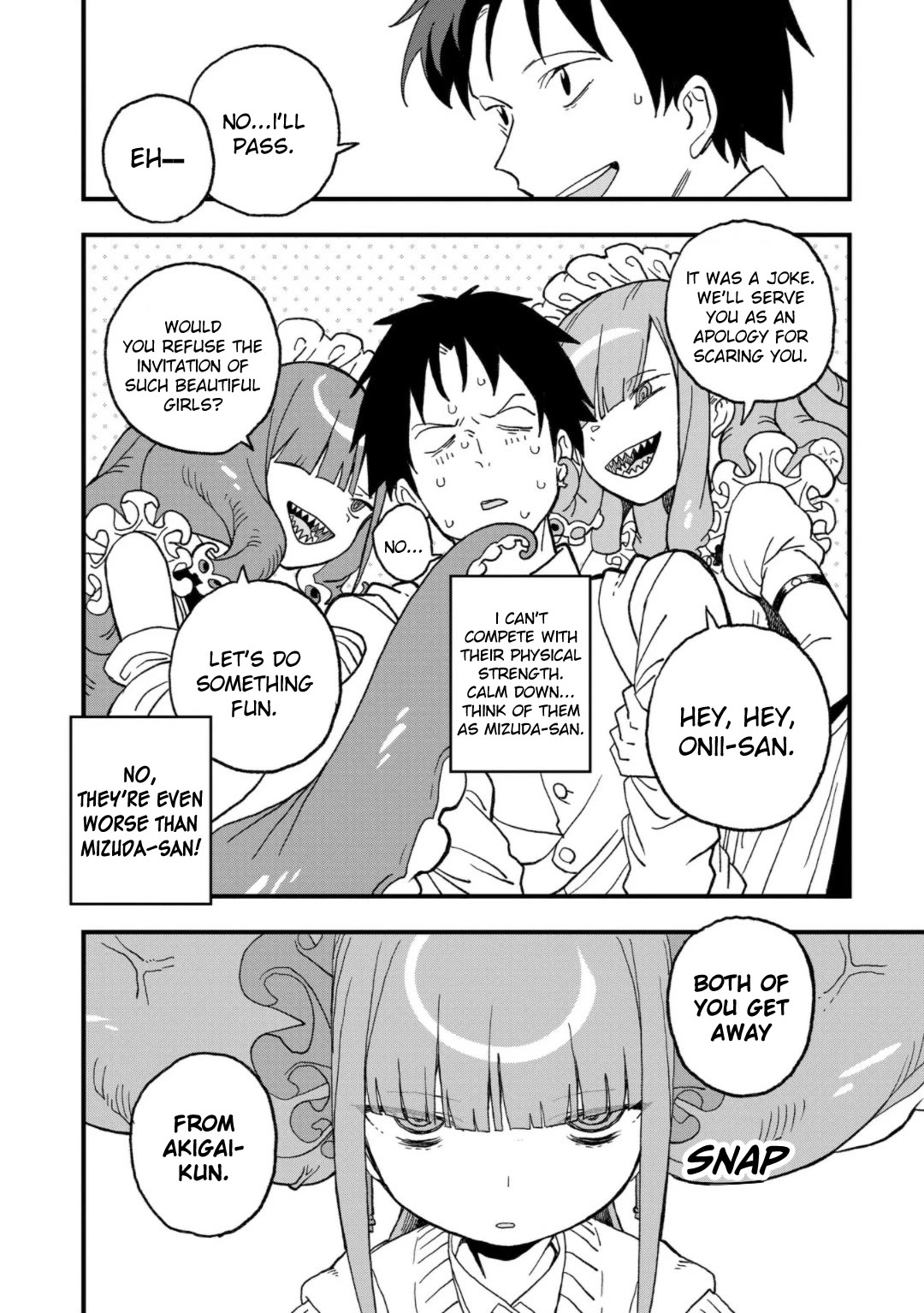 You Can’t Escape From Mizudako-chan! Chapter 15 page 8 - Chapter 15: Asa Hiru Yuu