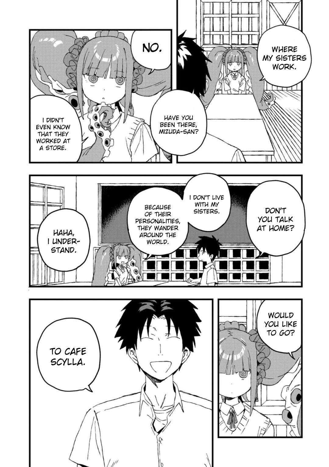 You Can’t Escape From Mizudako-chan! Chapter 21 page 2 - Chapter 21: Cafe Scylla