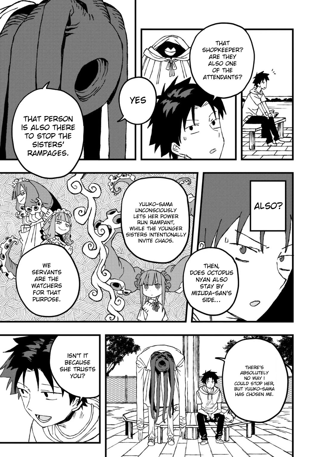 You Can’t Escape From Mizudako-chan! Chapter 24 page 13 - Chapter 24: Mysterious Henohenomoheji Masked Man