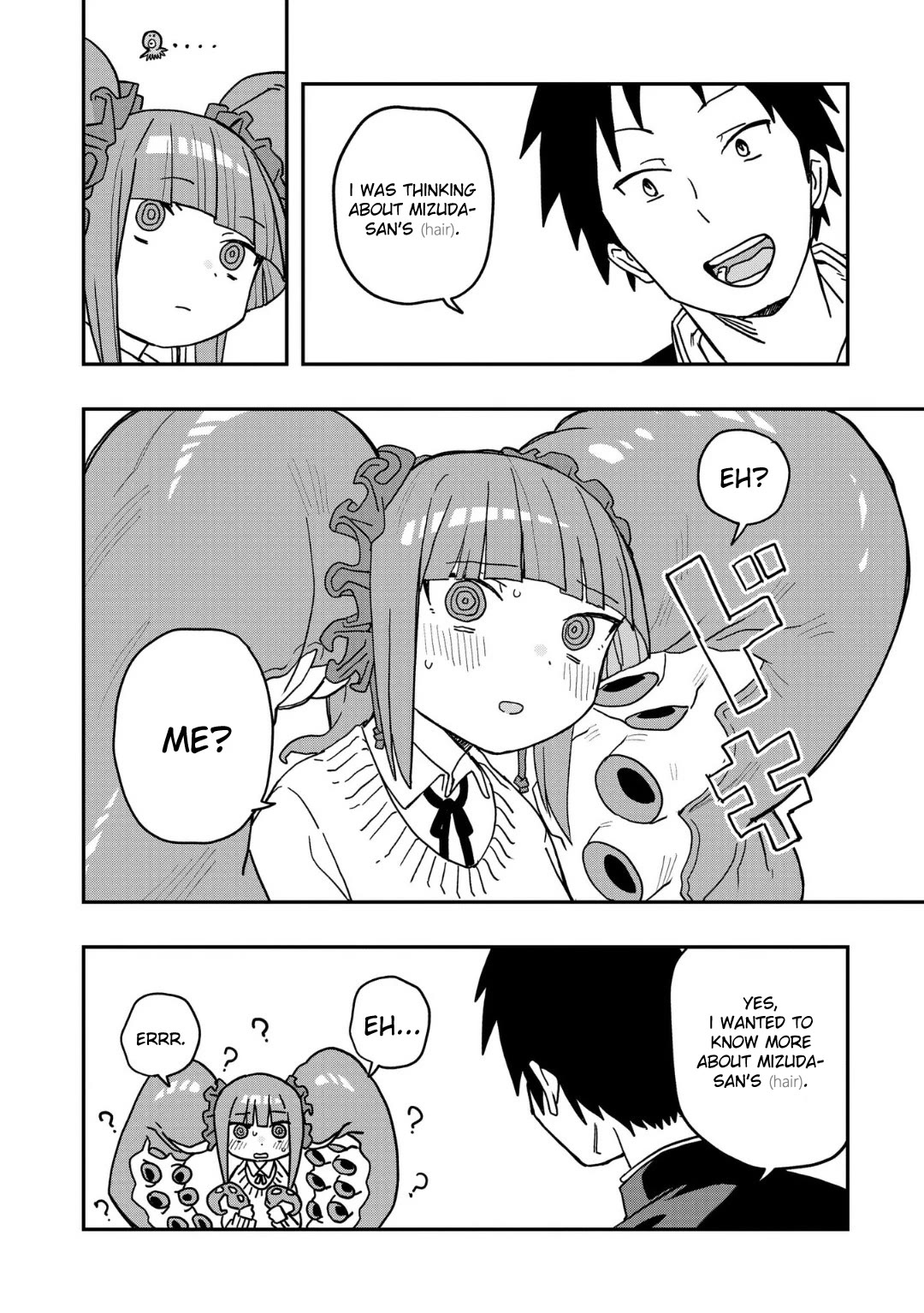 You Can’t Escape From Mizudako-chan! Chapter 3 page 4 - Chapter 3: Versatile Hair