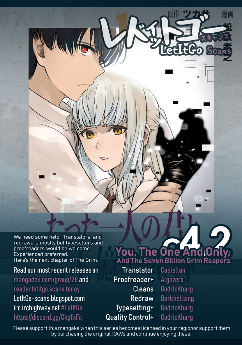 You, The One And Only, And The Seven Billion Grim Reapers Chapter 4.2 page 1 - Chapter 4.2: Part 2