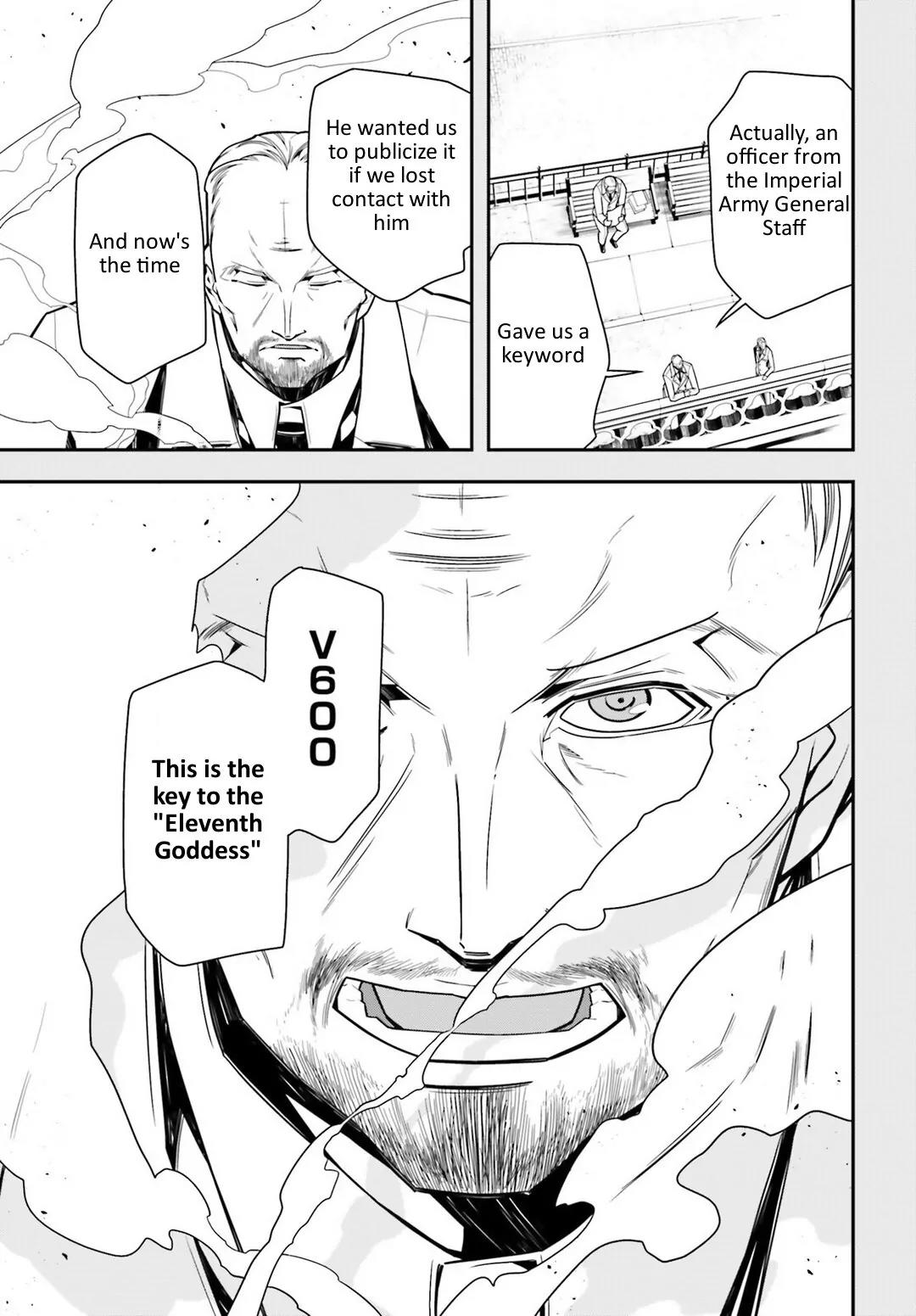 Youjo Senki Chapter 9 page 16 - Chapter 9: Andrew Reports: Mysteries of the Eleventh Goddess and V600