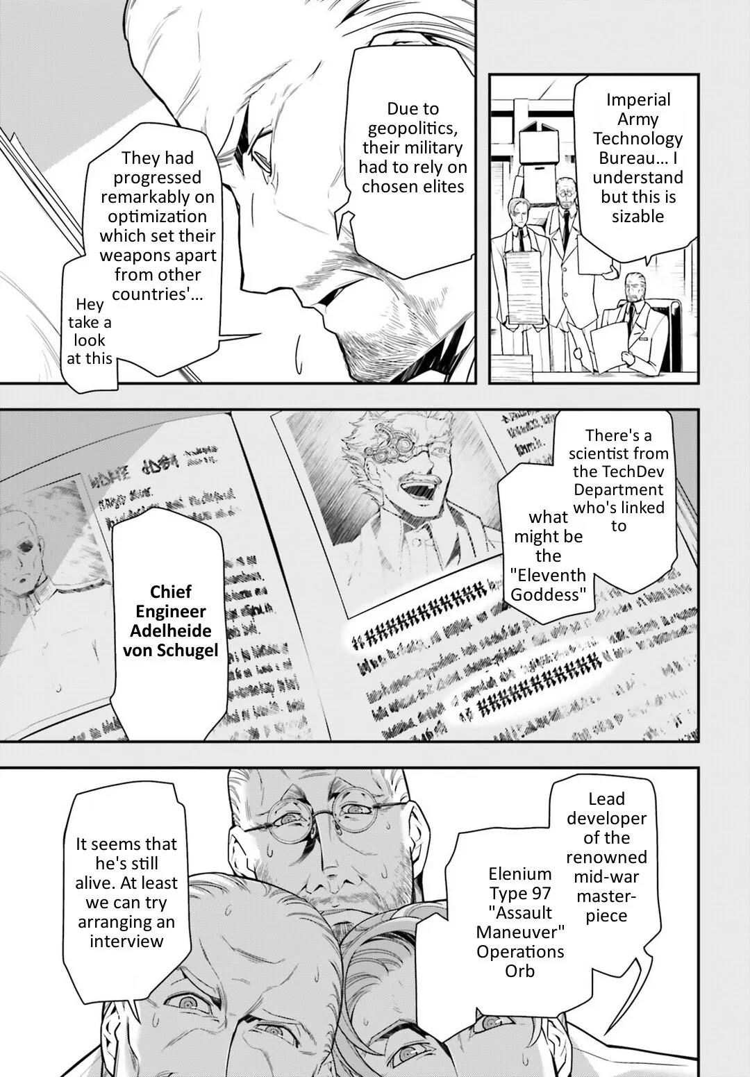 Youjo Senki Chapter 9 page 18 - Chapter 9: Andrew Reports: Mysteries of the Eleventh Goddess and V600
