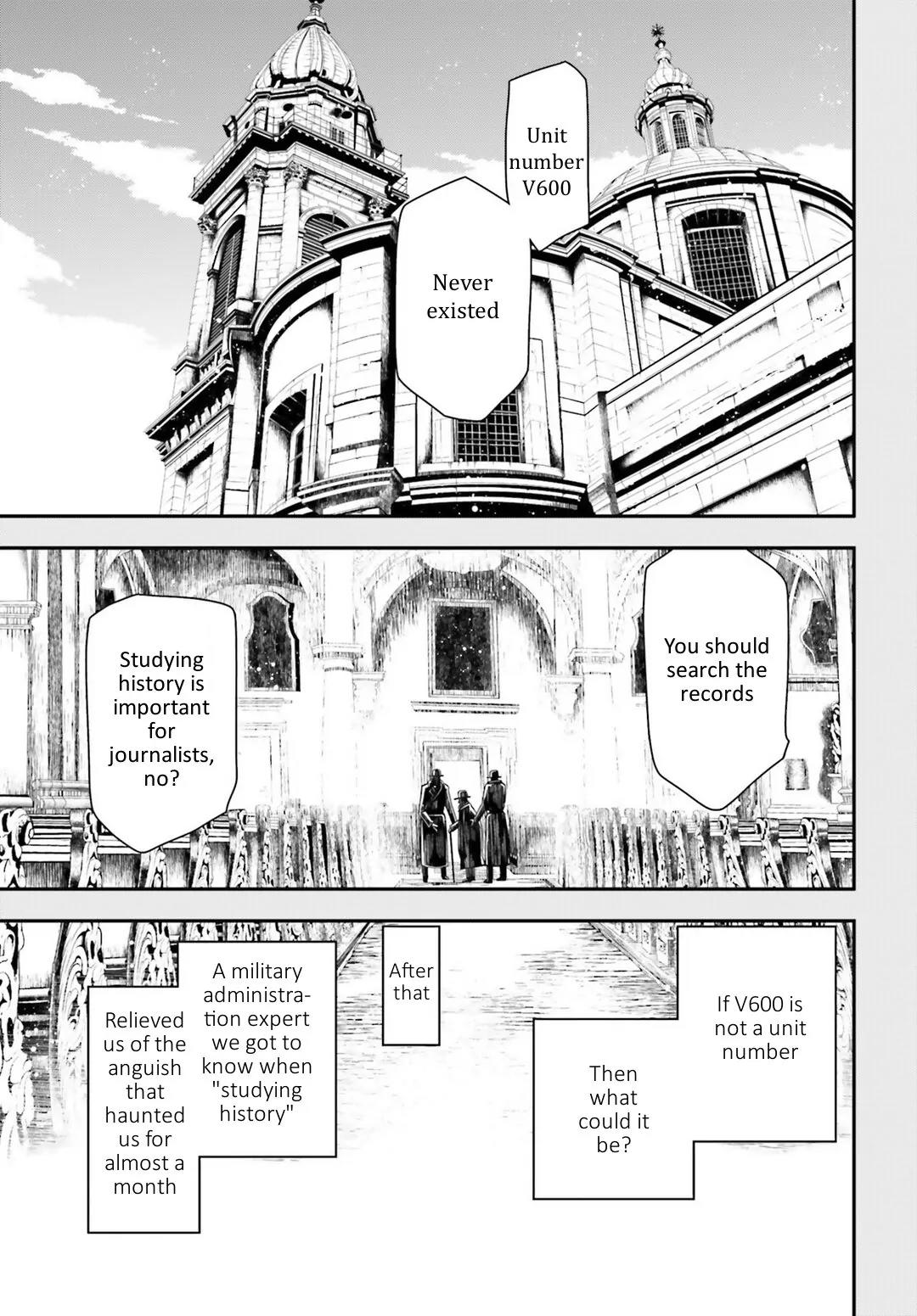 Youjo Senki Chapter 9 page 22 - Chapter 9: Andrew Reports: Mysteries of the Eleventh Goddess and V600