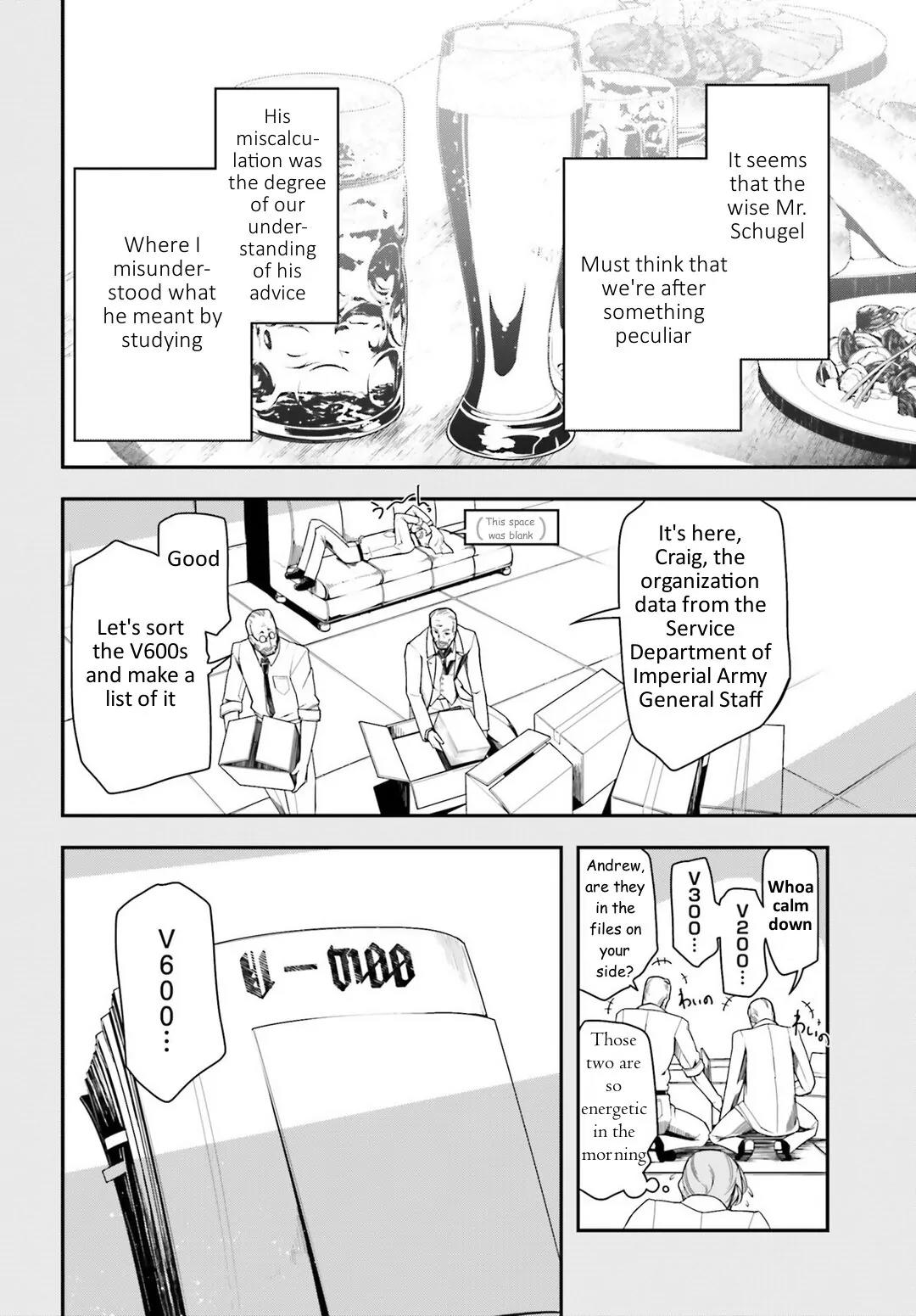 Youjo Senki Chapter 9 page 25 - Chapter 9: Andrew Reports: Mysteries of the Eleventh Goddess and V600