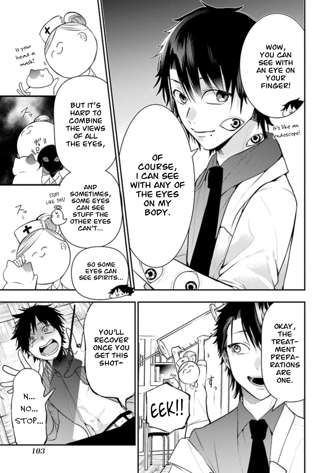 Youkai Gakkou no Seito Hajimemashita! Chapter 11 page 3 - Chapter 11: The Terrifying Dodomeki, Dr. Takahashi