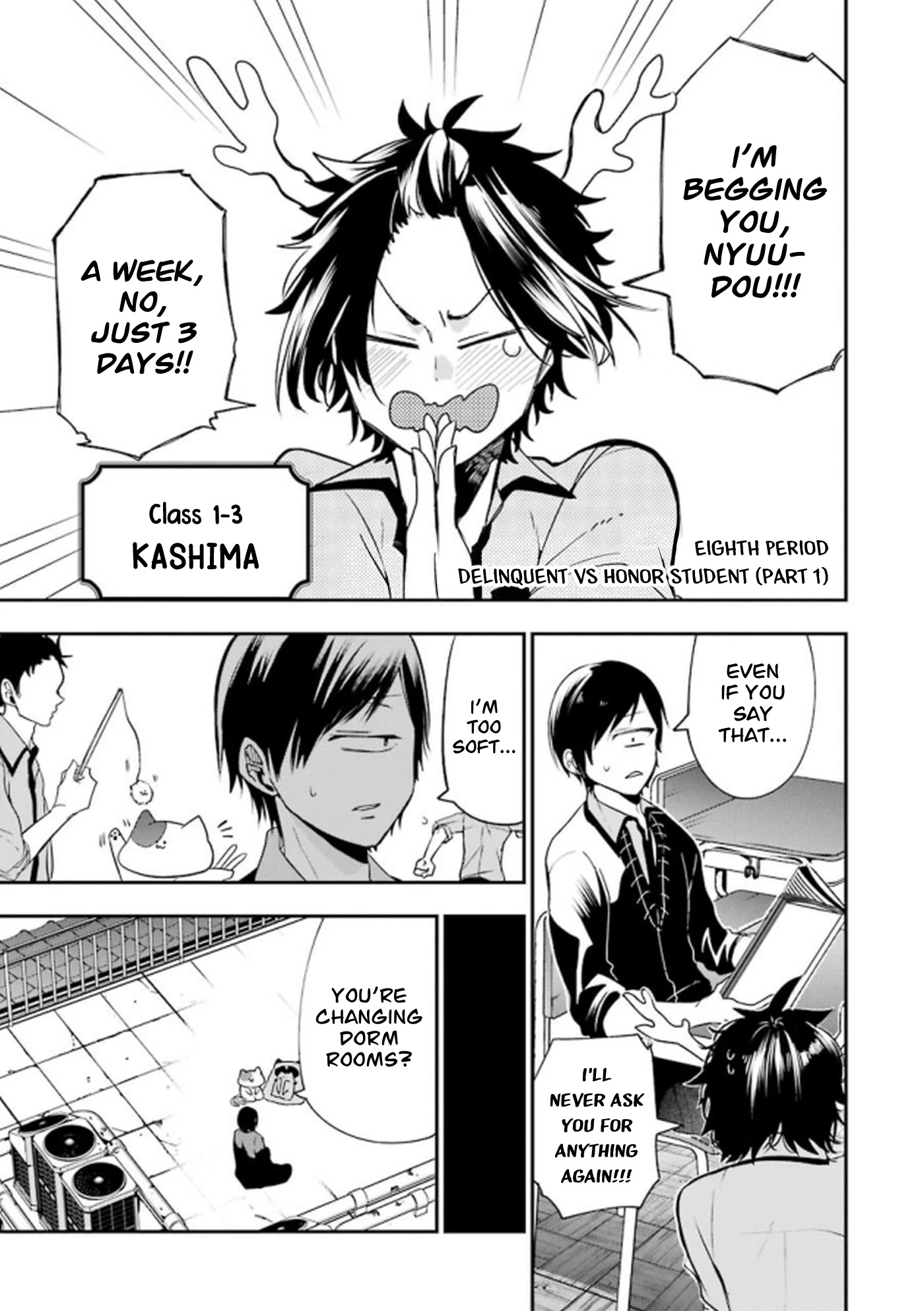Youkai Gakkou no Seito Hajimemashita! Chapter 8 page 1 - Chapter 8: Delinquent VS Honor Student (Part 1)