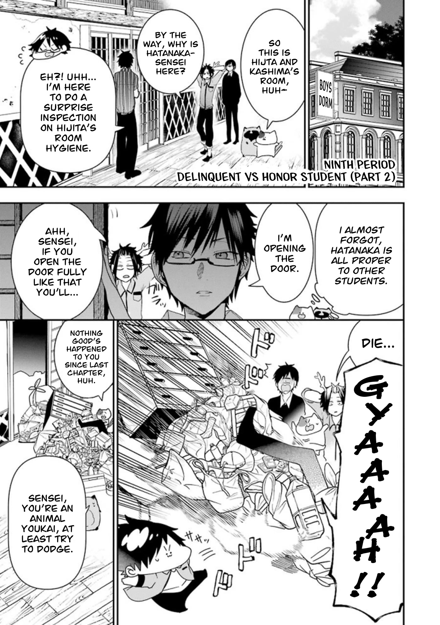 Youkai Gakkou no Seito Hajimemashita! Chapter 9 page 1 - Chapter 9: Delinquent VS Honor Student (Part 2)