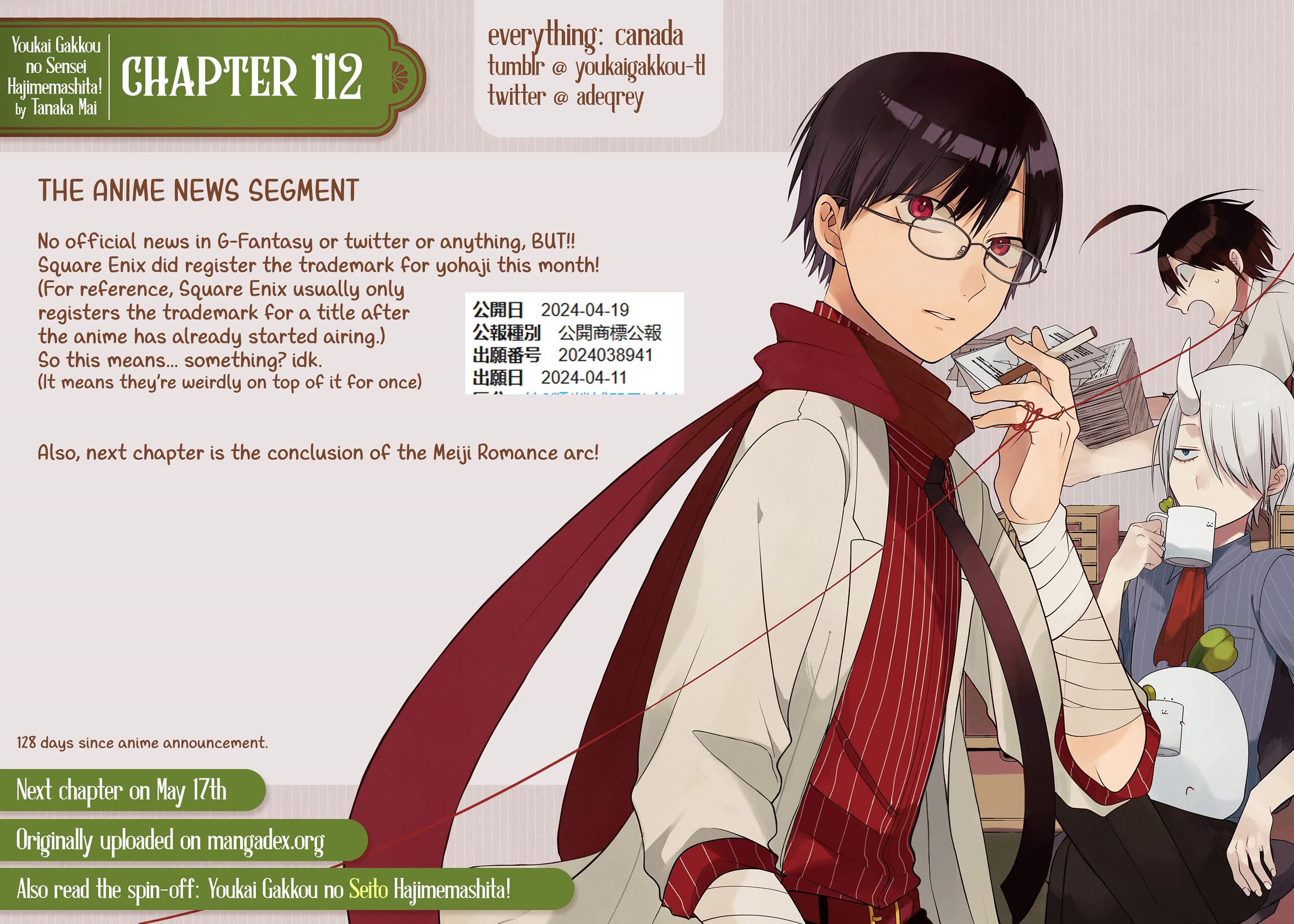 Youkai Gakkou no Sensei Hajimemashita! Chapter 112 page 36 - Chapter 112: Meiji Romance (Part 11)