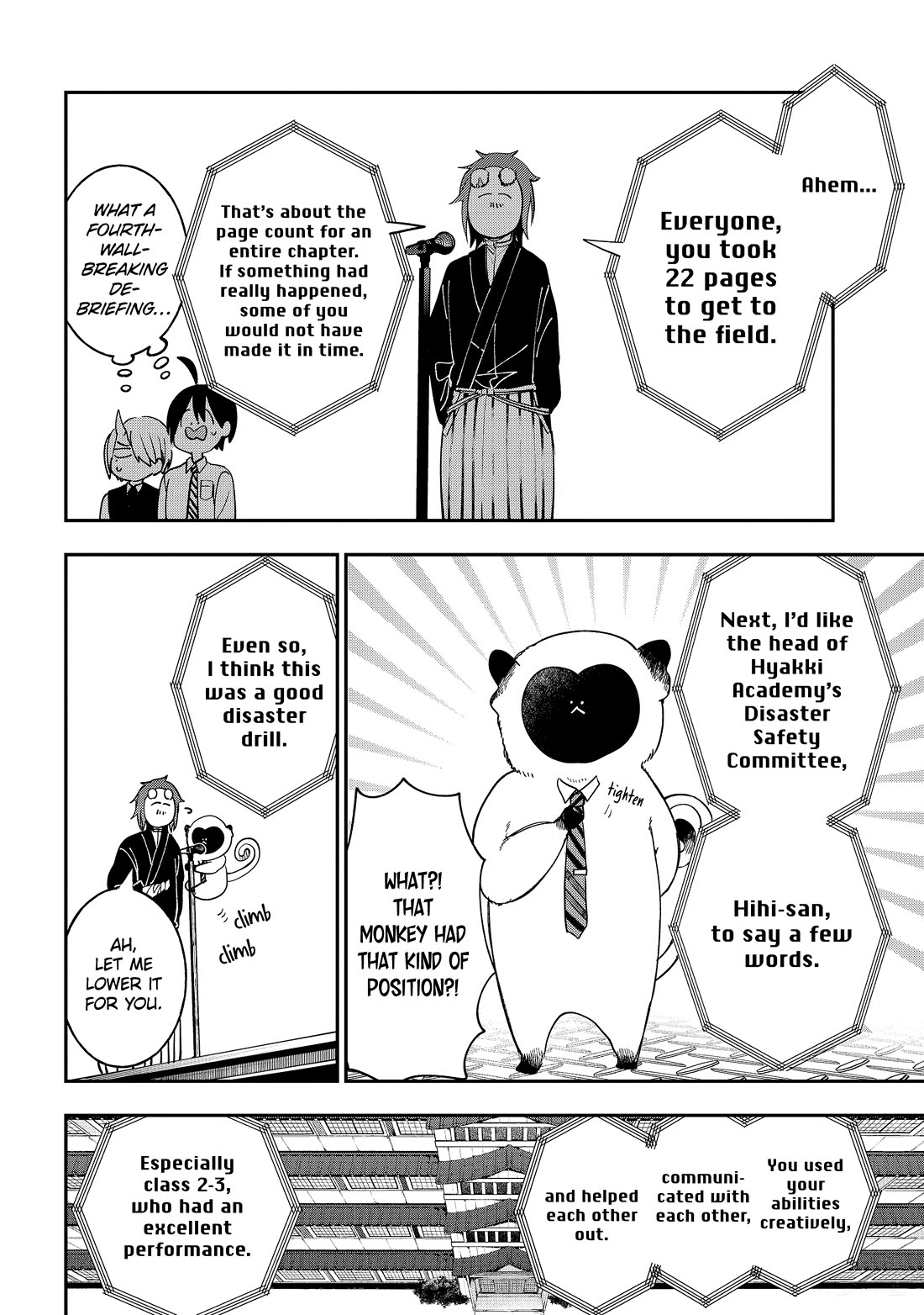 Youkai Gakkou no Sensei Hajimemashita! Chapter 118 page 22 - Chapter 118: Disaster Drill Survival