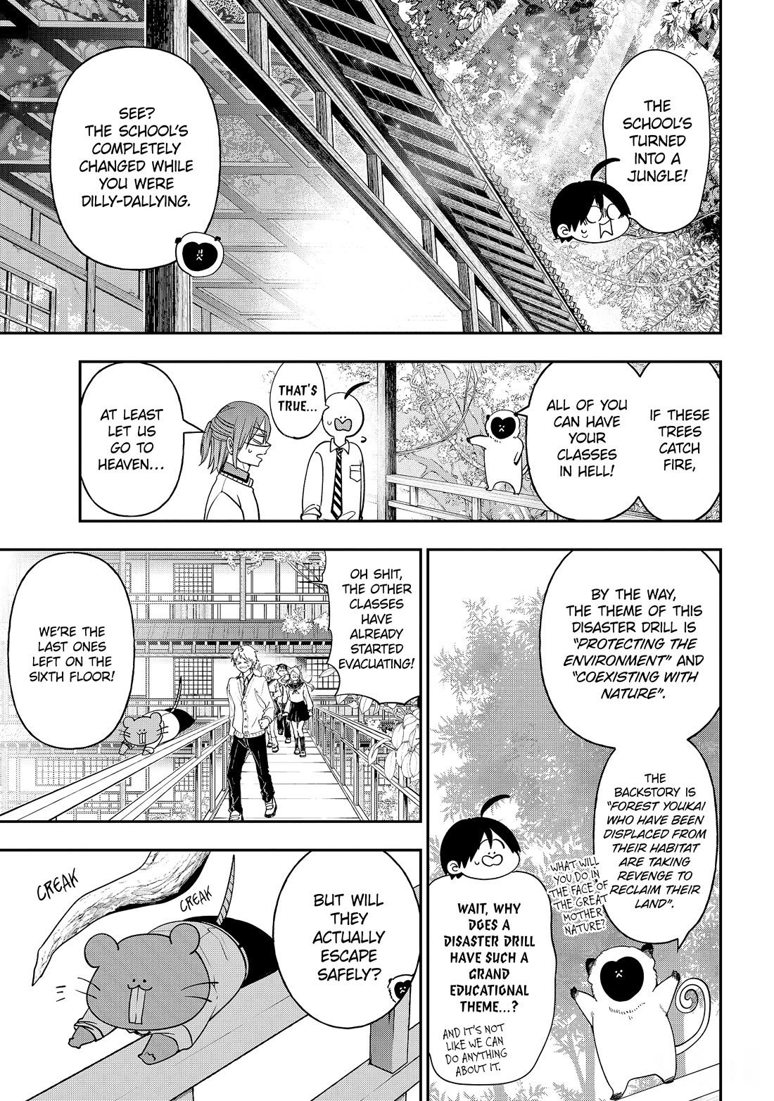 Youkai Gakkou no Sensei Hajimemashita! Chapter 118 page 7 - Chapter 118: Disaster Drill Survival