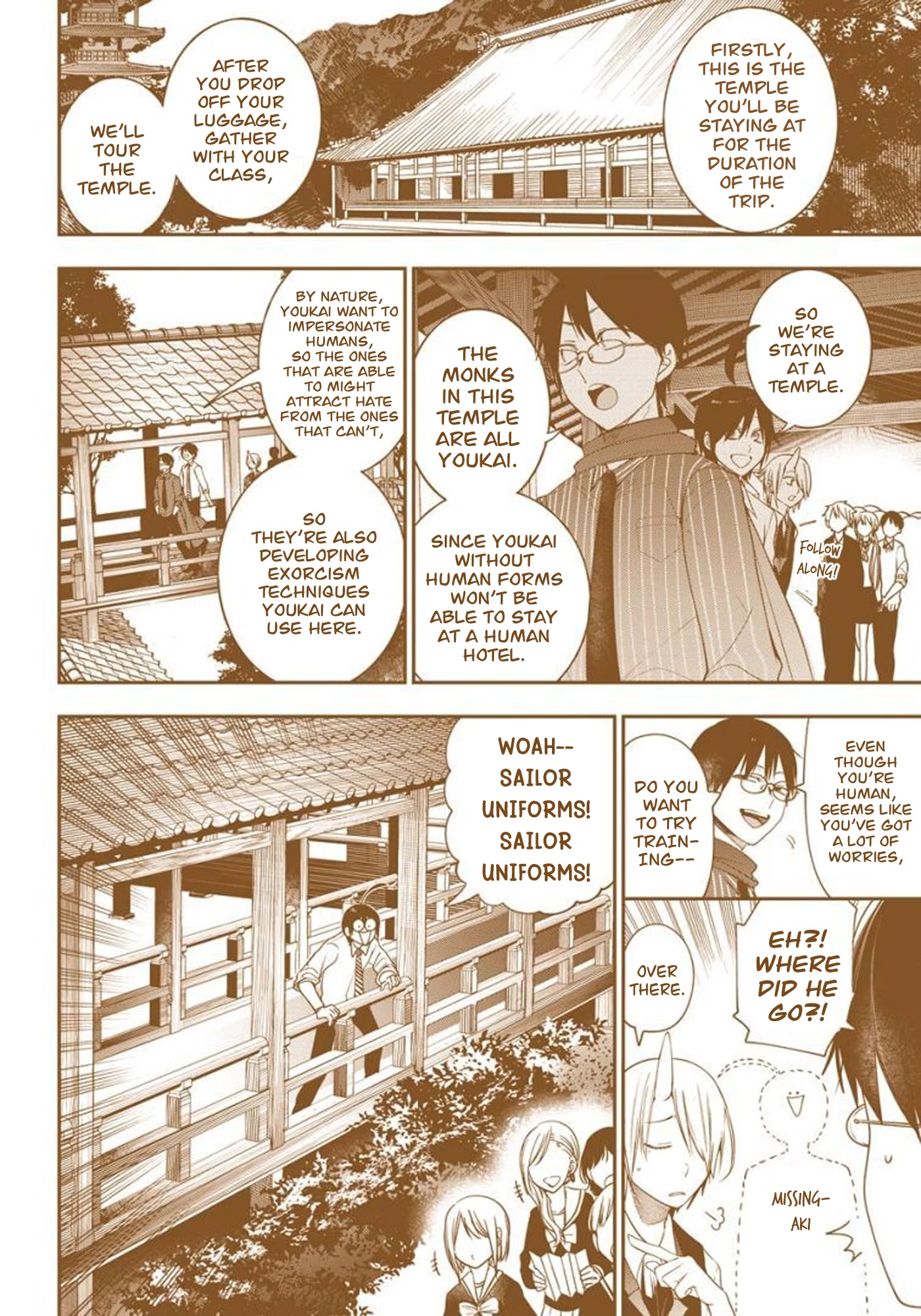 Youkai Gakkou no Sensei Hajimemashita! Chapter 82 page 4 - Chapter 82: Kyoto School Trip (Part 1)