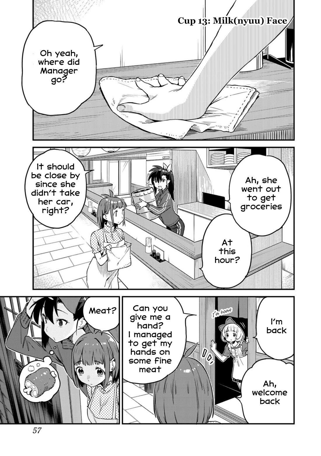 Youkai Izakaya Nonbereke Chapter 13 page 1 - Chapter 13: Cup 13: Milk(nyuu) Face