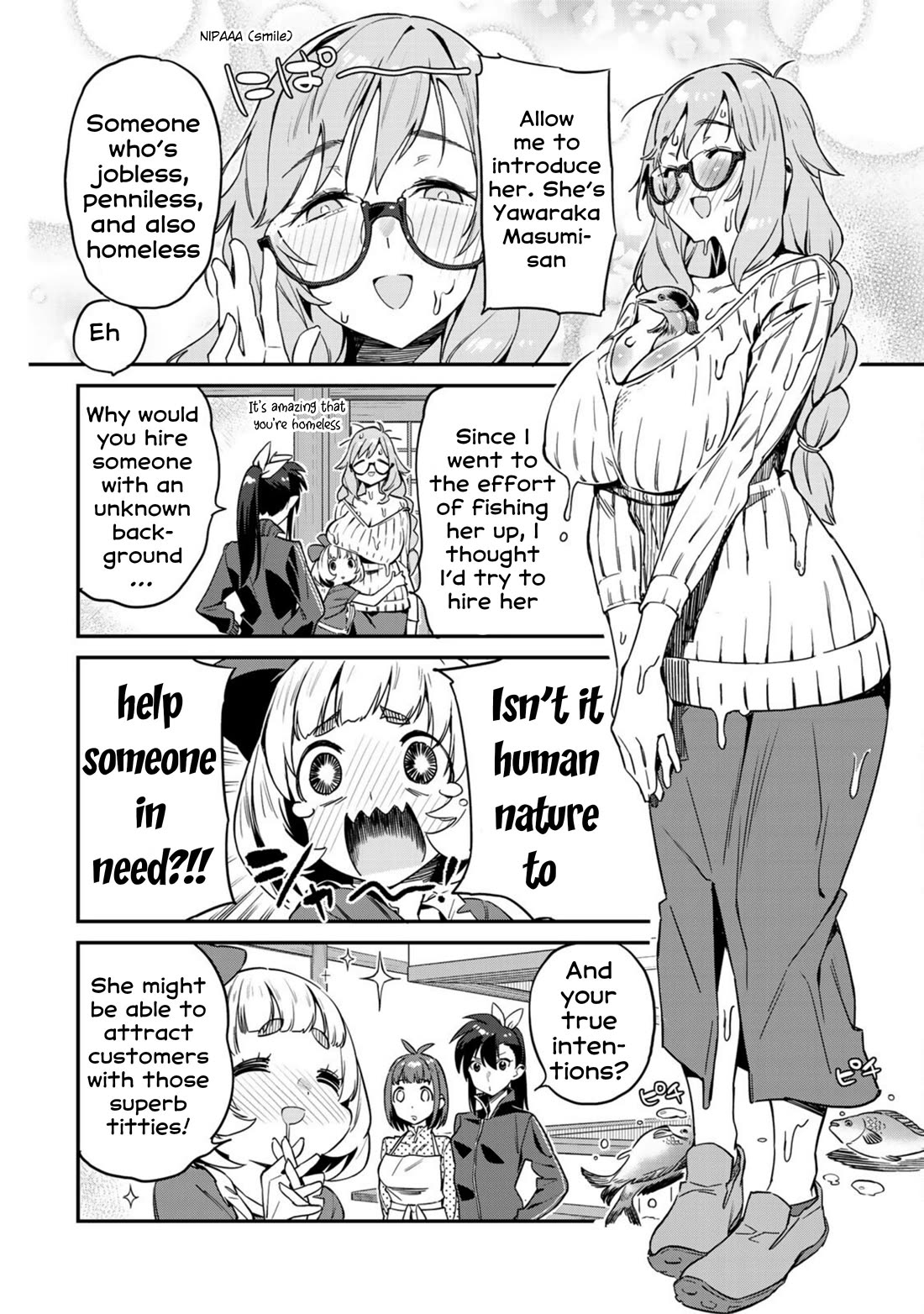 Youkai Izakaya Nonbereke Chapter 13 page 4 - Chapter 13: Cup 13: Milk(nyuu) Face