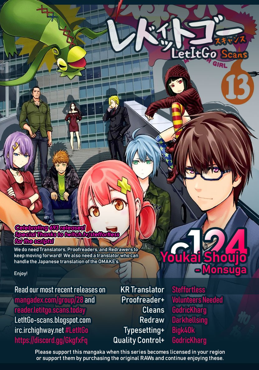 Youkai Shoujo - Monsuga Chapter 124 page 1 - Chapter 124: I Love Pain <3