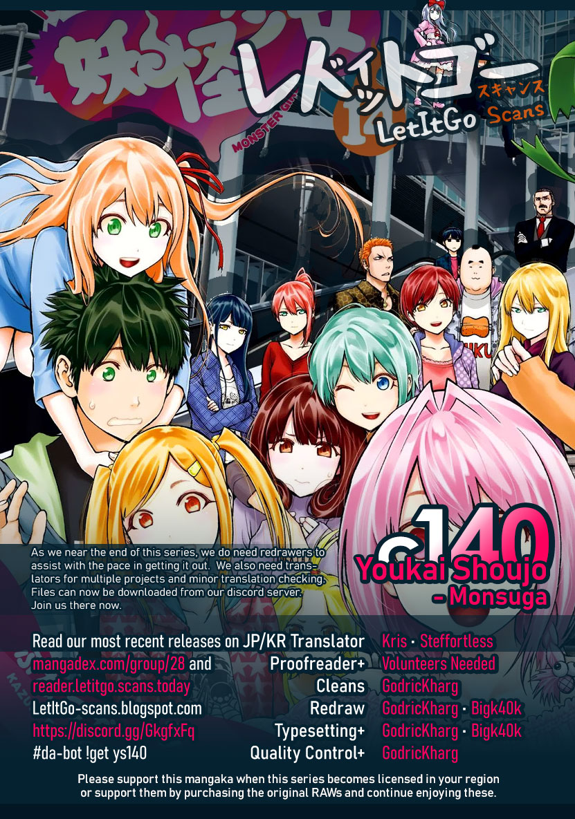 Youkai Shoujo - Monsuga Chapter 140 page 1 - Chapter 140: I Will Surpass You...!!