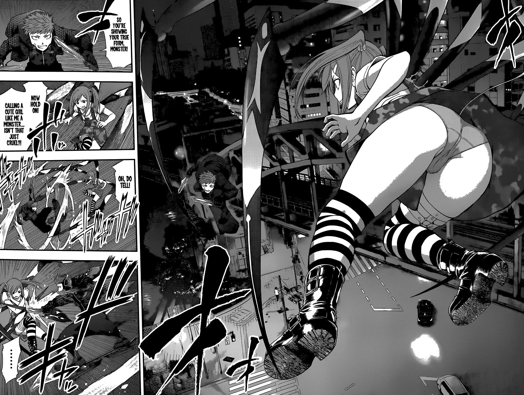 Youkai Shoujo - Monsuga Chapter 73 page 7 - Chapter 73 : Aerial Bout on the Shouhei Bridge