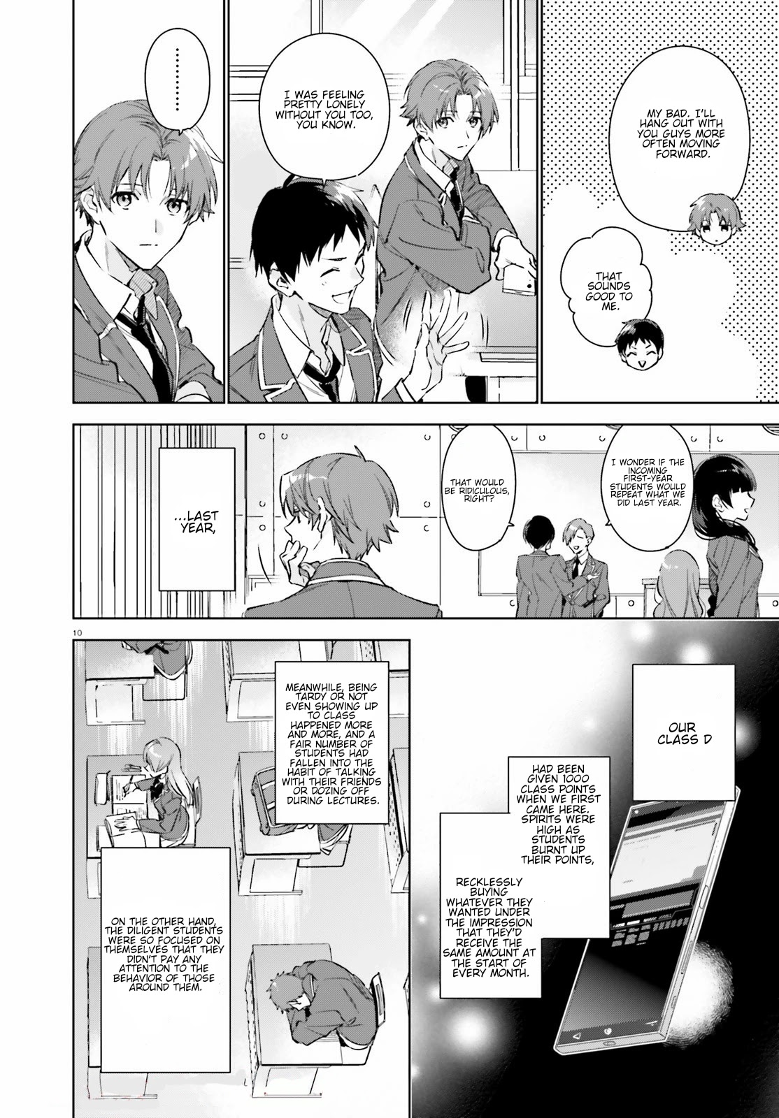 Youkoso Jitsuryoku Shijou Shugi no Kyoushitsu e: 2-nensei-hen Chapter 1 page 9 - Chapter 1: Room 1