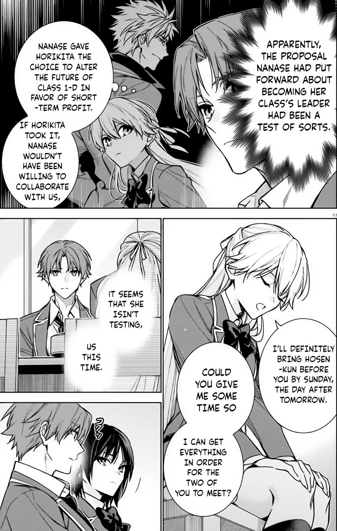 Youkoso Jitsuryoku Shijou Shugi no Kyoushitsu e: 2-nensei-hen Chapter 11 page 13 - Chapter 11: Room 11