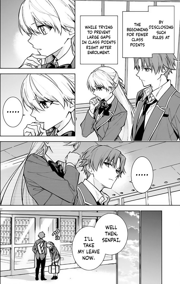 Youkoso Jitsuryoku Shijou Shugi no Kyoushitsu e: 2-nensei-hen Chapter 11 page 22 - Chapter 11: Room 11