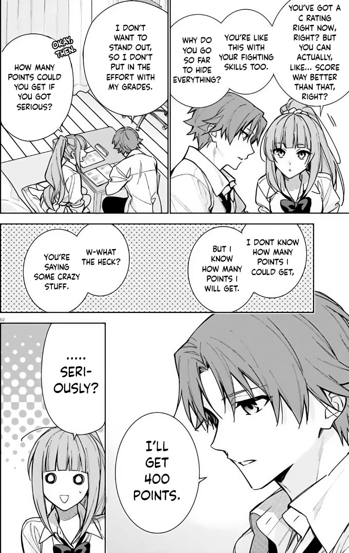 Youkoso Jitsuryoku Shijou Shugi no Kyoushitsu e: 2-nensei-hen Chapter 12 page 2 - Chapter 12: Room 12