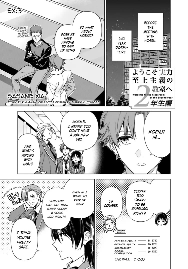 Youkoso Jitsuryoku Shijou Shugi no Kyoushitsu e: 2-nensei-hen Chapter 17.5 page 1 - Chapter 17.5: EX:3