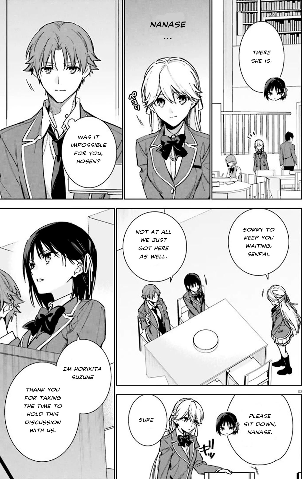 Youkoso Jitsuryoku Shijou Shugi no Kyoushitsu e: 2-nensei-hen Chapter 9 page 3 - Chapter 9: Room 9