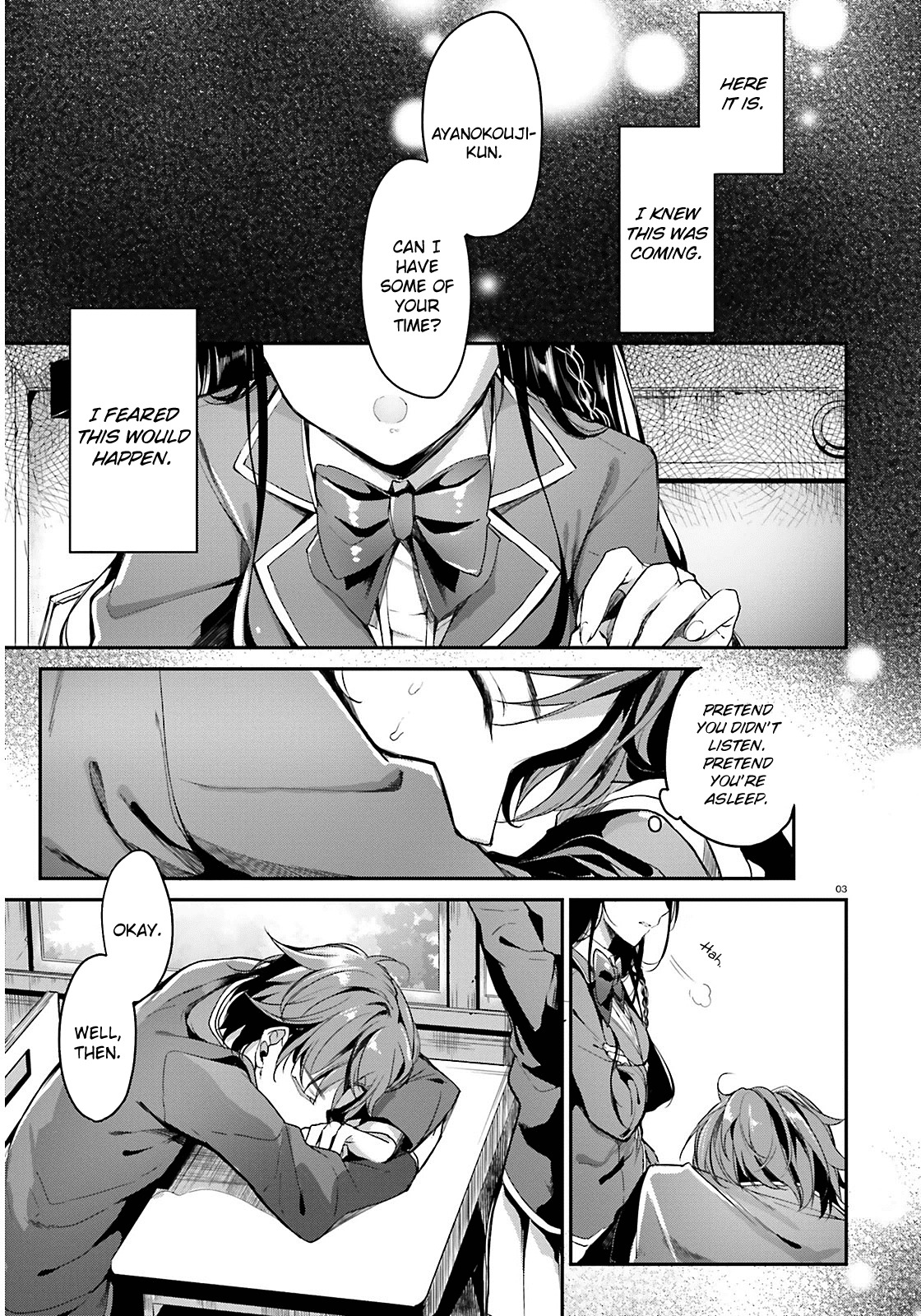 Youkoso Jitsuryoku Shijou Shugi no Kyoushitsu e Chapter 1 page 4 - Chapter 1: Room 1
