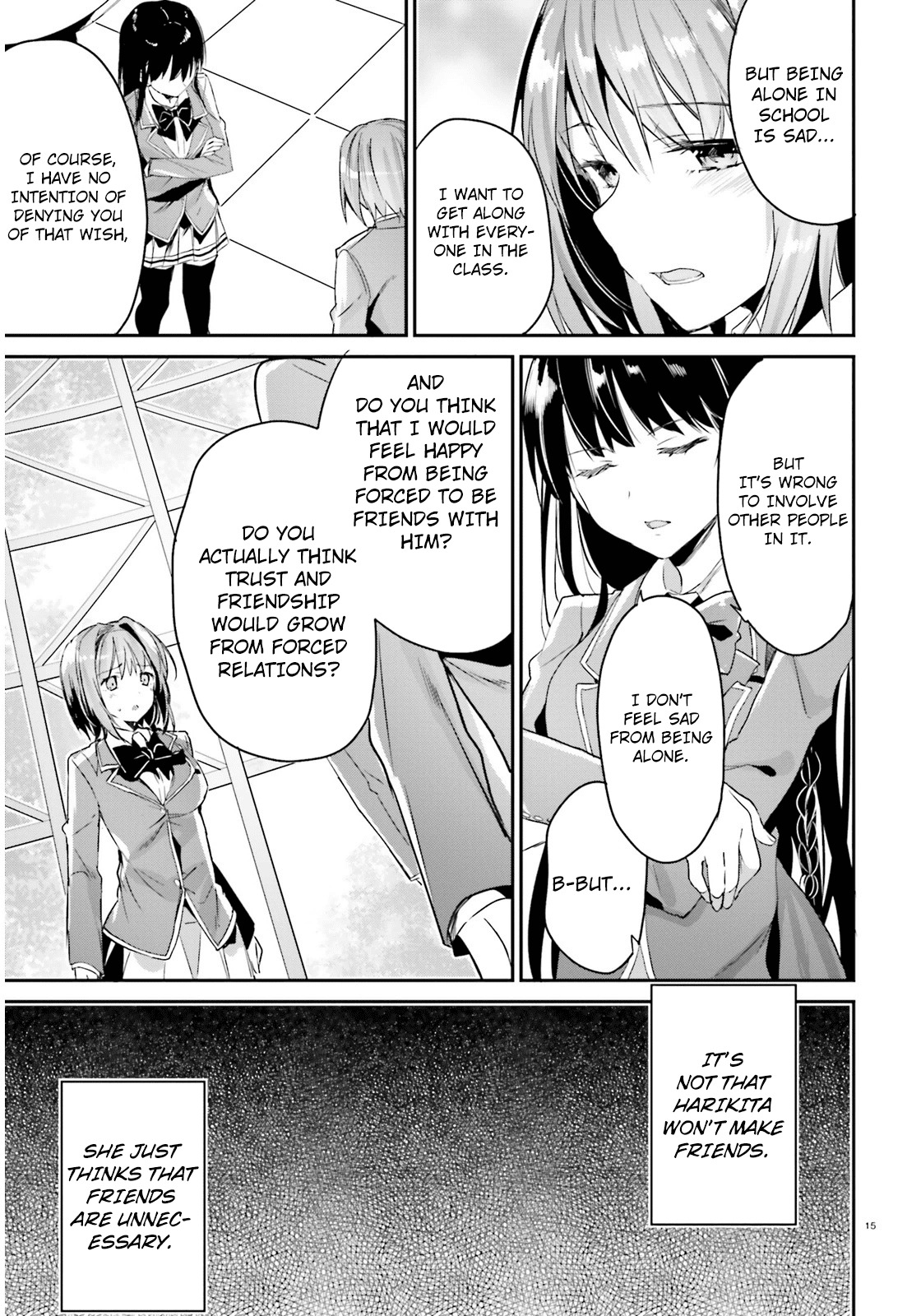 Youkoso Jitsuryoku Shijou Shugi no Kyoushitsu e Chapter 3 page 15 - Chapter 3: Room 3