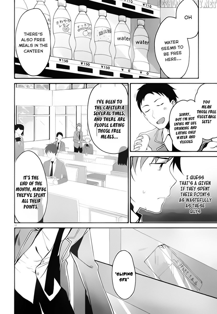 Youkoso Jitsuryoku Shijou Shugi no Kyoushitsu e Chapter 4 page 12 - Chapter 4: Room 4