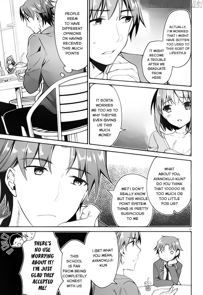 Youkoso Jitsuryoku Shijou Shugi no Kyoushitsu e Chapter 4 page 25 - Chapter 4: Room 4