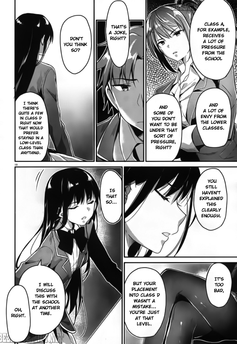 Youkoso Jitsuryoku Shijou Shugi no Kyoushitsu e Chapter 5 page 19 - Chapter 5: Room 5