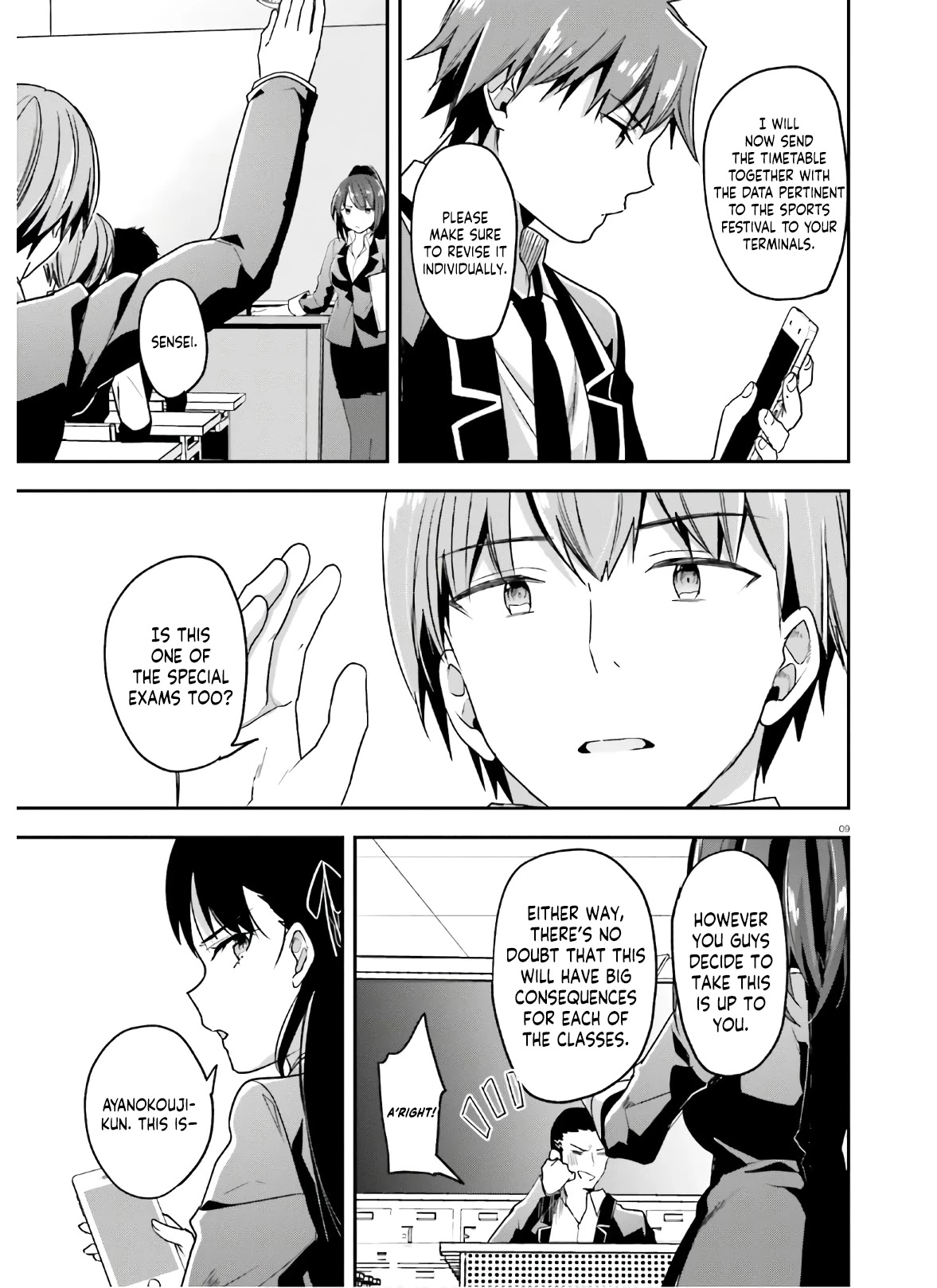 Youkoso Jitsuryoku Shijou Shugi no Kyoushitsu e Chapter 56 page 10 - Chapter 56: Room 56
