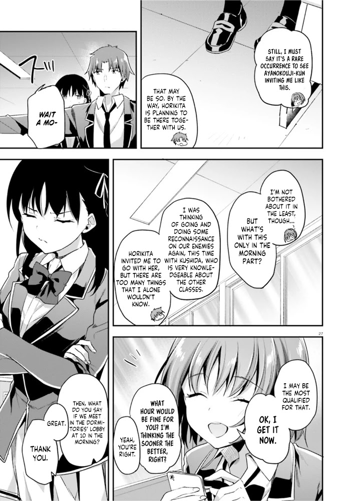 Youkoso Jitsuryoku Shijou Shugi no Kyoushitsu e Chapter 60 page 28 - Chapter 60: Room 60