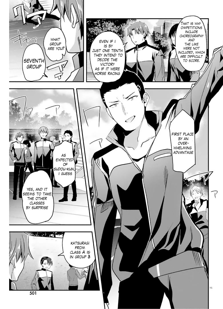 Youkoso Jitsuryoku Shijou Shugi no Kyoushitsu e Chapter 63 page 15 - Chapter 63: Room 63