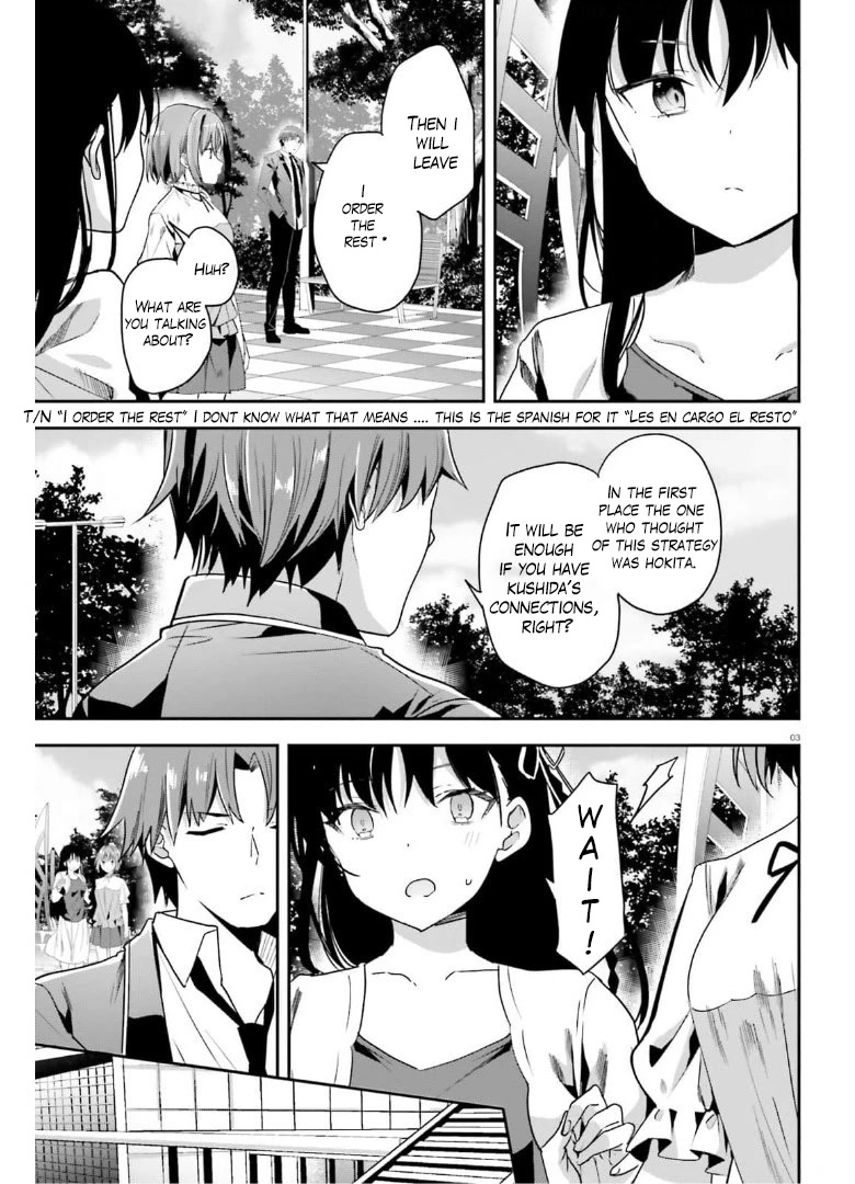 Youkoso Jitsuryoku Shijou Shugi no Kyoushitsu e Chapter 63 page 3 - Chapter 63: Room 63